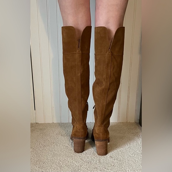 Palisade Chestnut Leather Knee High Boots - Picture 2 of 12